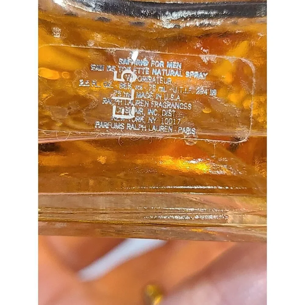Safari For Men Ralph Lauren 75 ml. Original 1991 Edition Collectible 2.5oz EUC